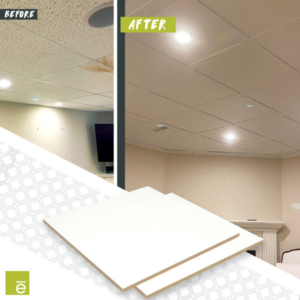 Embassy Ceilings 80 Sq. ft. Suspended Ceiling Tile and Grid Kit
